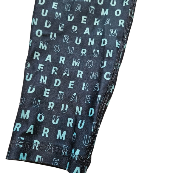Under Armour heatgear ankle leggings girls size XL Blue cropped athletic EUC - Picture 5 of 6